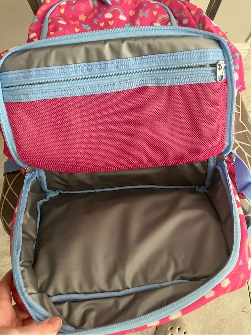 BENTGO Girl’s Pink Rainbow Prints 2-in-1 Backpack & Insulated Lunch Bag